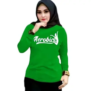 Baju Olahraga Wanita Lengan Panjang Trendy untuk Senam Aerobik Running zumba dll - bahan dry fit millano